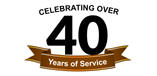 40 Years of Service  Celebrating OVER